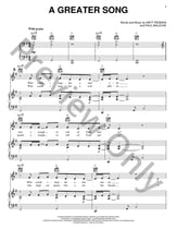 Greater Song piano sheet music cover